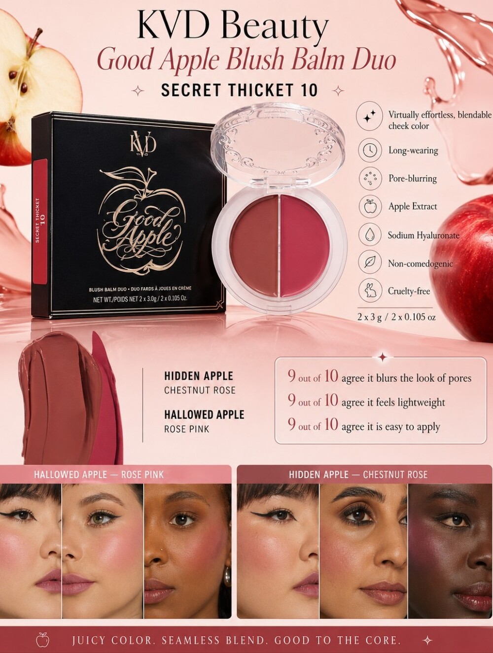 KVD Beauty Good Apple Blush Balm Duo – Secret Thicket 10